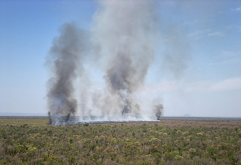 Incendio nei pressi di Boa Vista appiccato per fare spazio alle coltivazioni intensive. Foto di Marialba Ventricelli.
