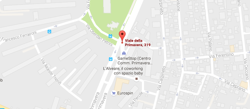 GOOGLE MAP - ex Casale Falchetti, Viale della Primavera 319/B, Centocelle, Roma.